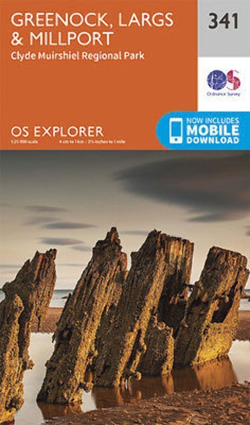Greenock Largs and Millport Explorer Map 341 Ordnance Survey