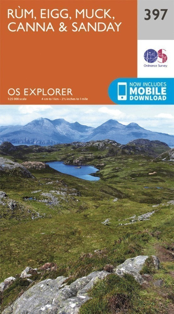 Rum Eigg Muck Canna and Sanday Explorer Map 397 Ordnance Survey