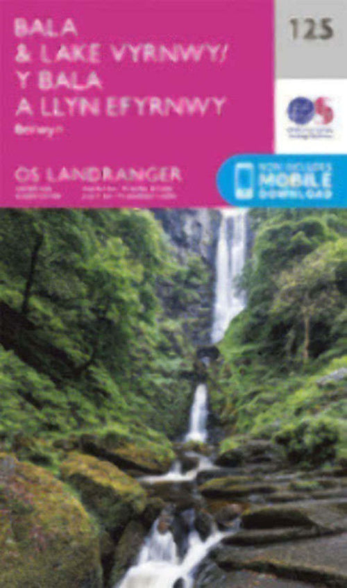 Bala & Lake Vyrnwy Berwyn Landranger Map 125 Ordnance Survey Latest 