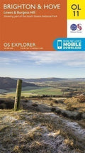 BRIGHTON & HOVE Ordnance Survey Explorer Map OL 11