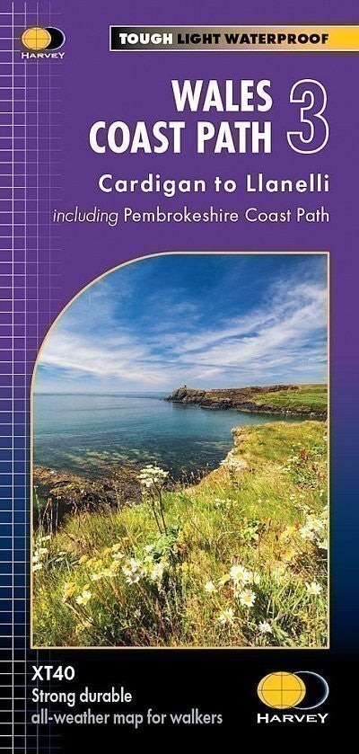 Wales Coast Path Map 3 Cardigan to Llanelli Harvey National Trail Map