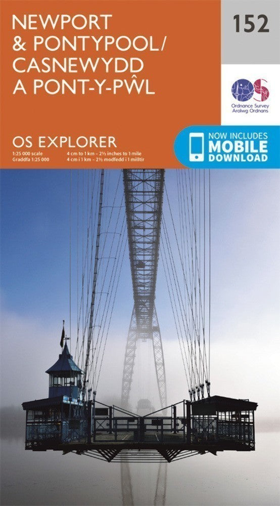 Newport and Pontypool 152 Explorer Map Ordnance Survey With Digital Download