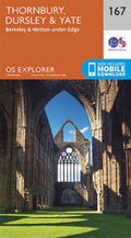 Thornbury Dursley and Yate 167 Explorer Map Ordnance Survey With Digital Downloa