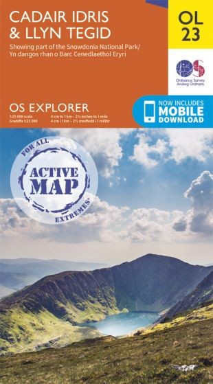 Explorer Active Map  OL 23 Cadair Idris & Llyn Tegid OS OL23 Laminated