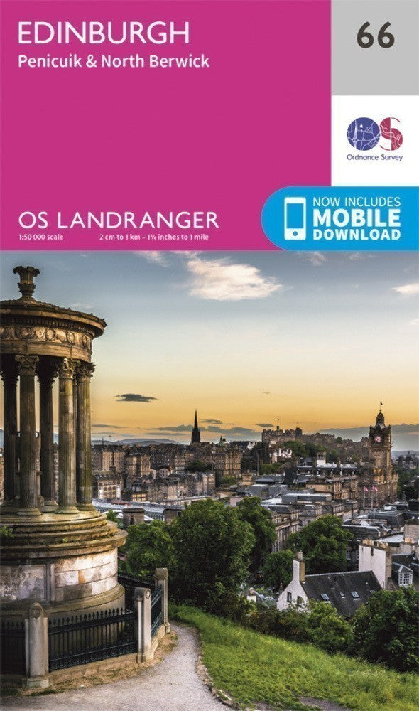 Edinburgh Penicuik & North Berwick Landranger Map 66 Ordnance Survey Latest 