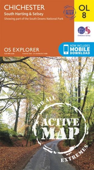 Explorer Active Map  OL 8 - Chichester by OS OL8 Laminated