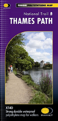 Thames Path Harvey National Trail Map 183 miles