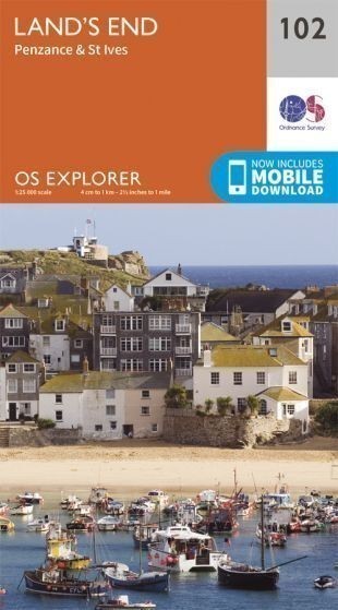 Lands End Penzance St Ives 102 Explorer Map Ordnance Survey With Digital Downloa
