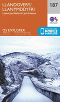 Llandovery Llanwrtyd Wells 187 Explorer Map Ordnance Survey With Digital 