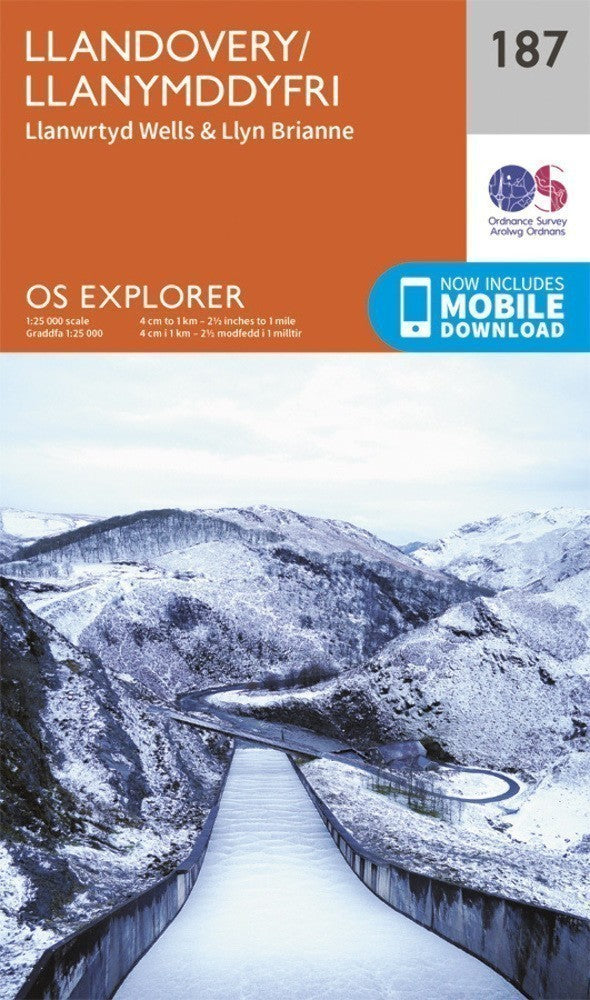 Llandovery Llanwrtyd Wells 187 Explorer Map Ordnance Survey With Digital 