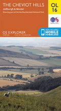 Cheviot Hills Jedburgh and Wooler Ordnance Survey Explorer Map OL 16