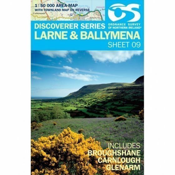 Northern Ireland Larne 9 OS Discoverer MAP 
