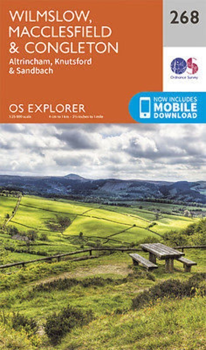 Wilmslow Macclesfield and Congleton Explorer Map 268 Ordnance Survey