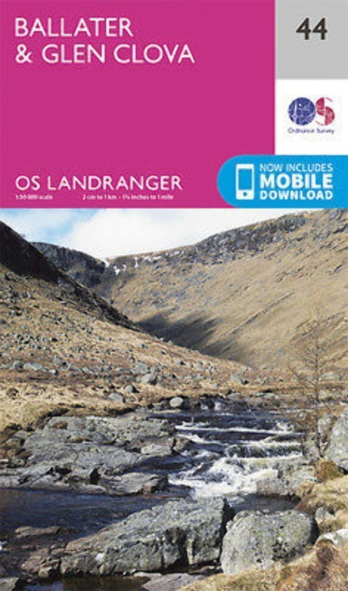 Ballater Glen Clova Landranger Map 44 Ordnance Survey Latest 