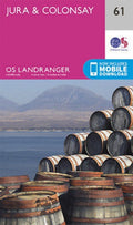 Jura & Colonsay Landranger Map 61 Ordnance Survey Latest 