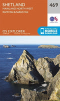 Shetland - Mainland North West Explorer Map 469 Ordnance Survey