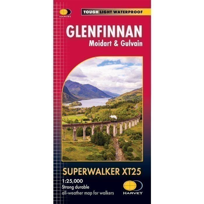 Glenfinnan Moidart & Gulvain superwalker Harvey map
