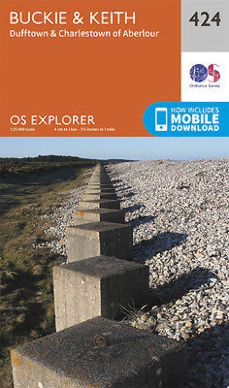 Buckie and Keith Explorer Map 424 Ordnance Survey 2015