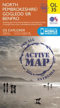 Explorer Active Map  OL35 North Pembrokeshire OS OL35 Laminated
