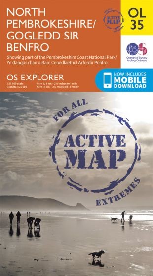 Explorer Active Map  OL35 North Pembrokeshire OS OL35 Laminated