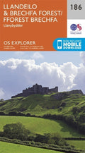 Llandeilo and Brechfa Forest 186 Explorer Map Ordnance Survey With Digital