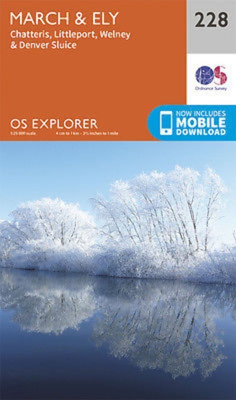 March Ely Explorer Map 228 Ordnance Survey