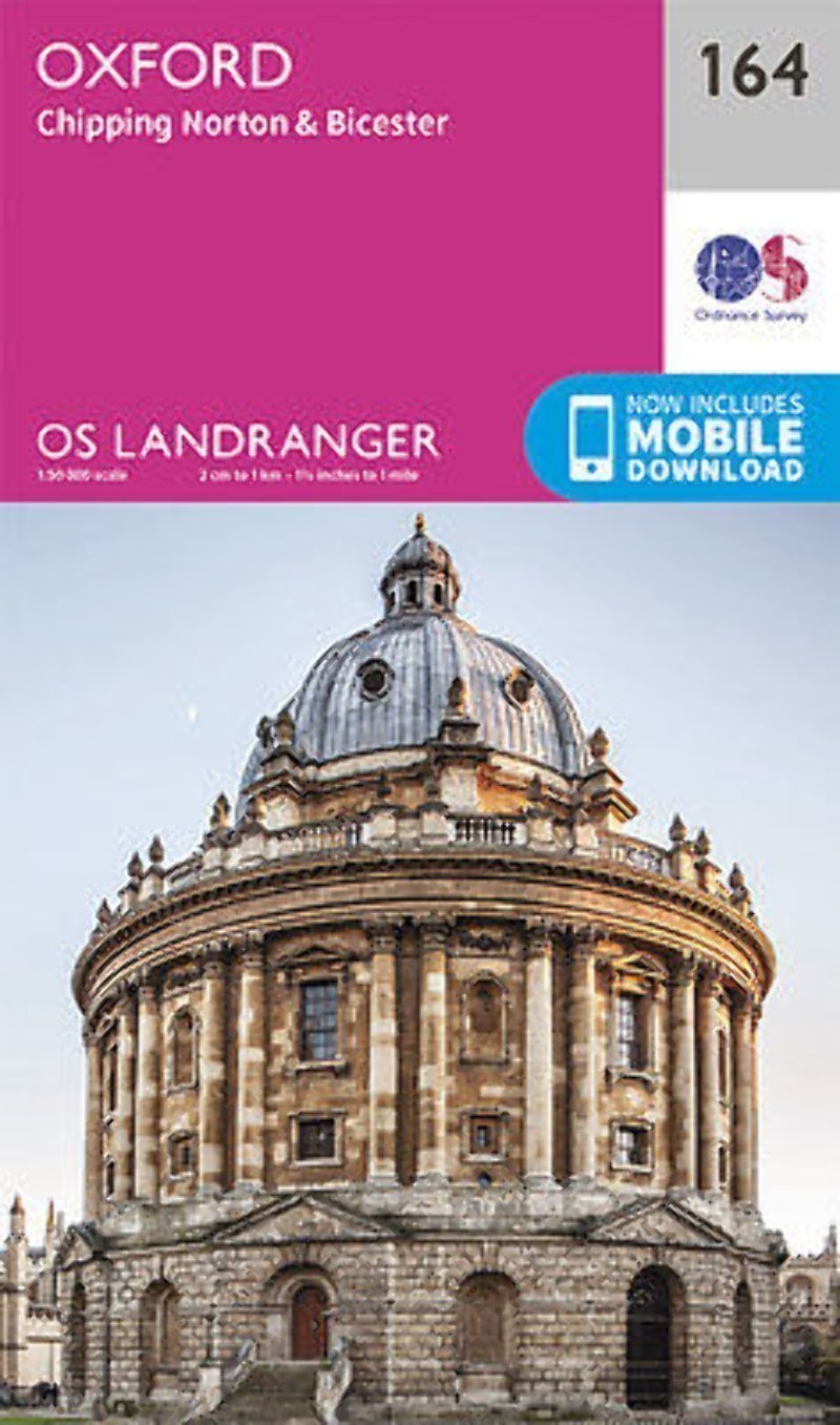 Oxford Chipping Norton & Bicester Landranger Map 164 Ordnance Survey Latest 