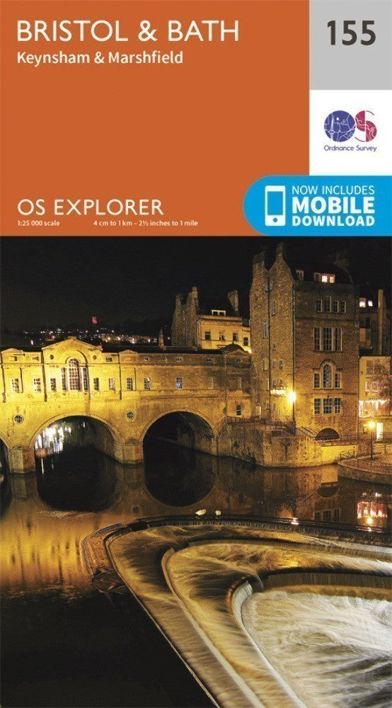 Bristol and Bath 155 Explorer Map Ordnance Survey With Digital Download