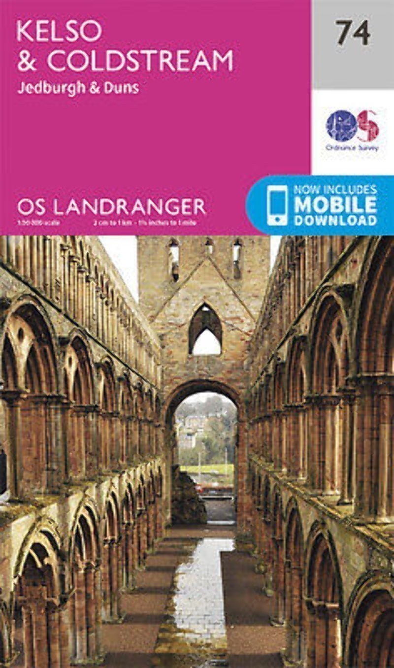 Kelso & Coldstream Jedburgh & Duns Landranger Map 74 Ordnance Survey Latest 