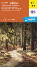 OL22 New Forest Southampton Ringwood Ordnance Survey Explorer Map OL 22