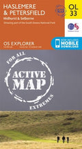 Explorer Active Map  OL33 Haslemere & Petersfield OS OL33 Laminated