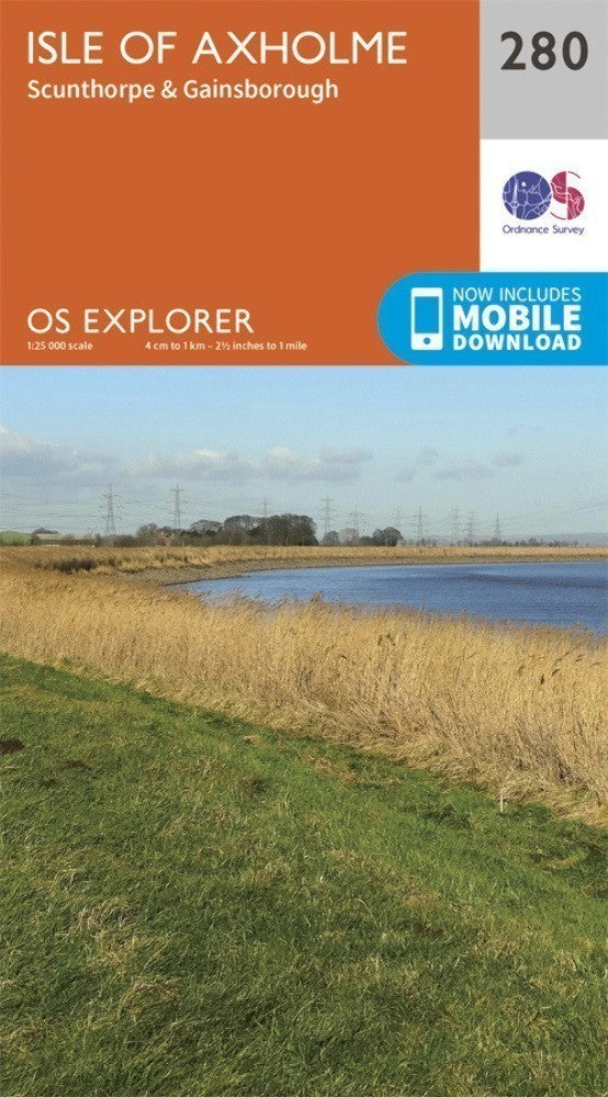 Isle of Axholme Scunthorpe Gainsborough Explorer Map 280 Ordnance Survey