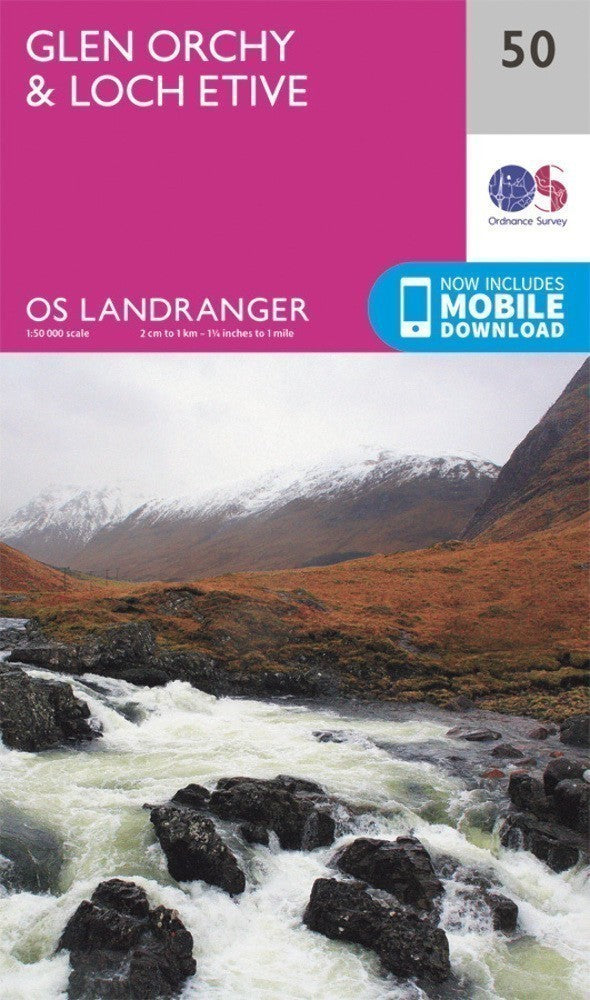 Glen Orchy Loch Etive Landranger Map 50 Ordnance Survey