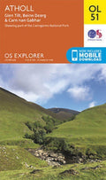 OL51 Atholl glen Tilt Ordnance Survey Explorer Map