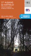St Albans and Hatfield 182 Explorer Map Ordnance Survey With Digital Download
