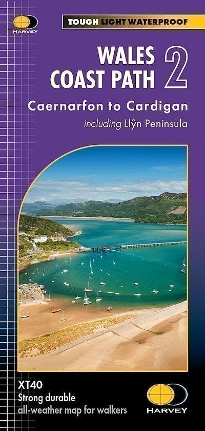 Wales Coast Path Map 2 Caernarfon to Cardigan inc Llyn Harvey National Trail Map