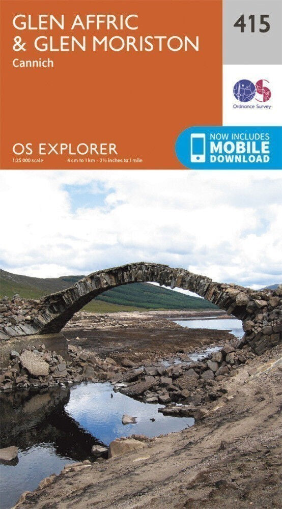Glen Affric and Glen Moriston Explorer Map 415 Ordnance Survey 2015