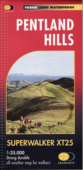 Pentland Hills Harvey Superwalker map Caerketton and Allermuir Hills