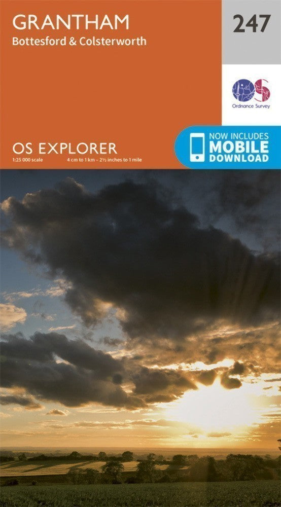 Grantham Explorer Map 247 Ordnance Survey