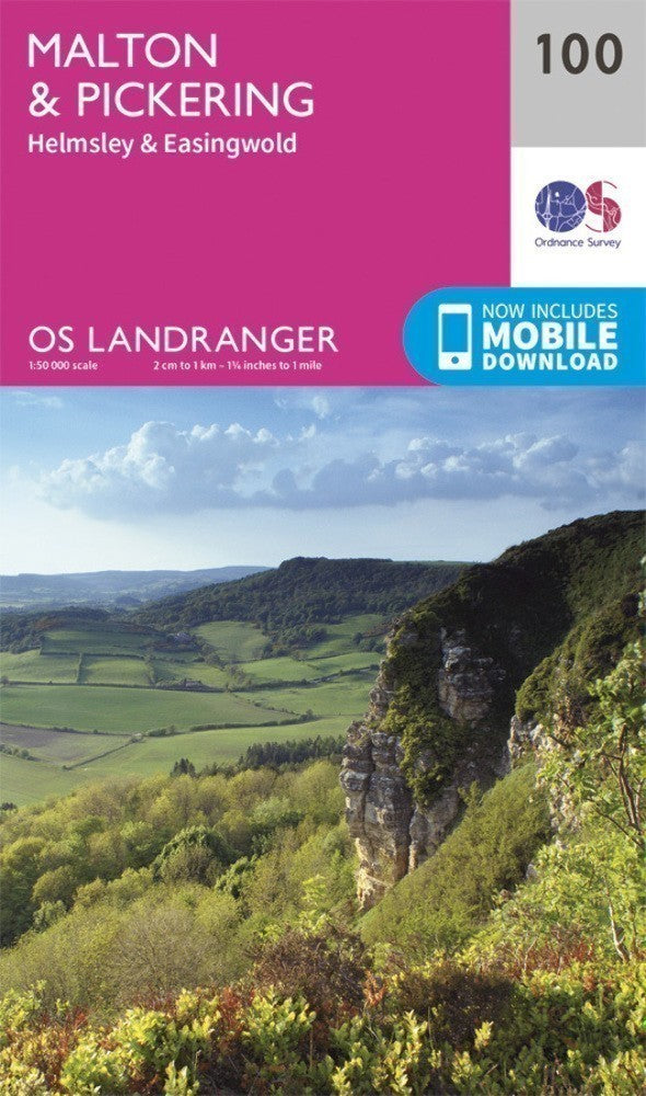 Malton & Pickering Helmsley Easingwold Landranger Map 100 Ordnance Survey Latest