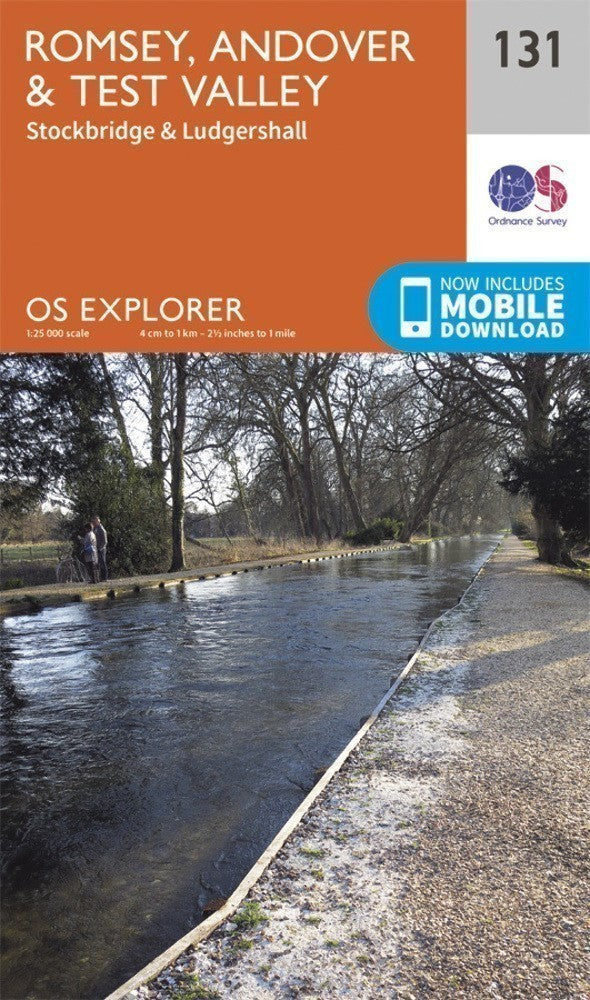 Romsey Andover and Test Valley 131 Explorer Map Ordnance Survey With Digital Dow
