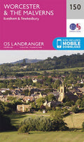 Worcester The Malverns Evesham Tewkesbury Landranger Map 150 OS Latest 