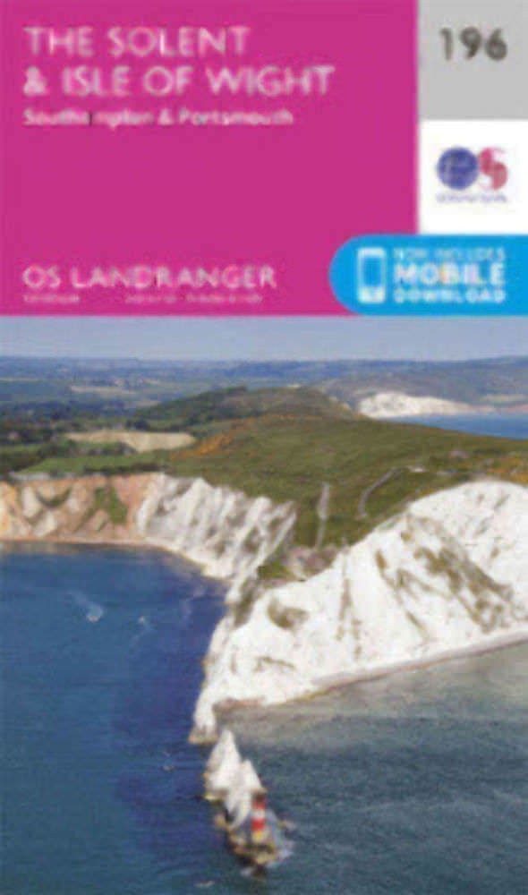 The Solent the Isle of Wight Southampton Portsmouth Landranger Map 196 OS Latest