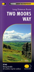 Two Moors Way Harvey National Trail Map 102 miles