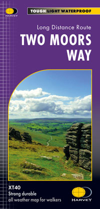 Two Moors Way Harvey National Trail Map 102 miles