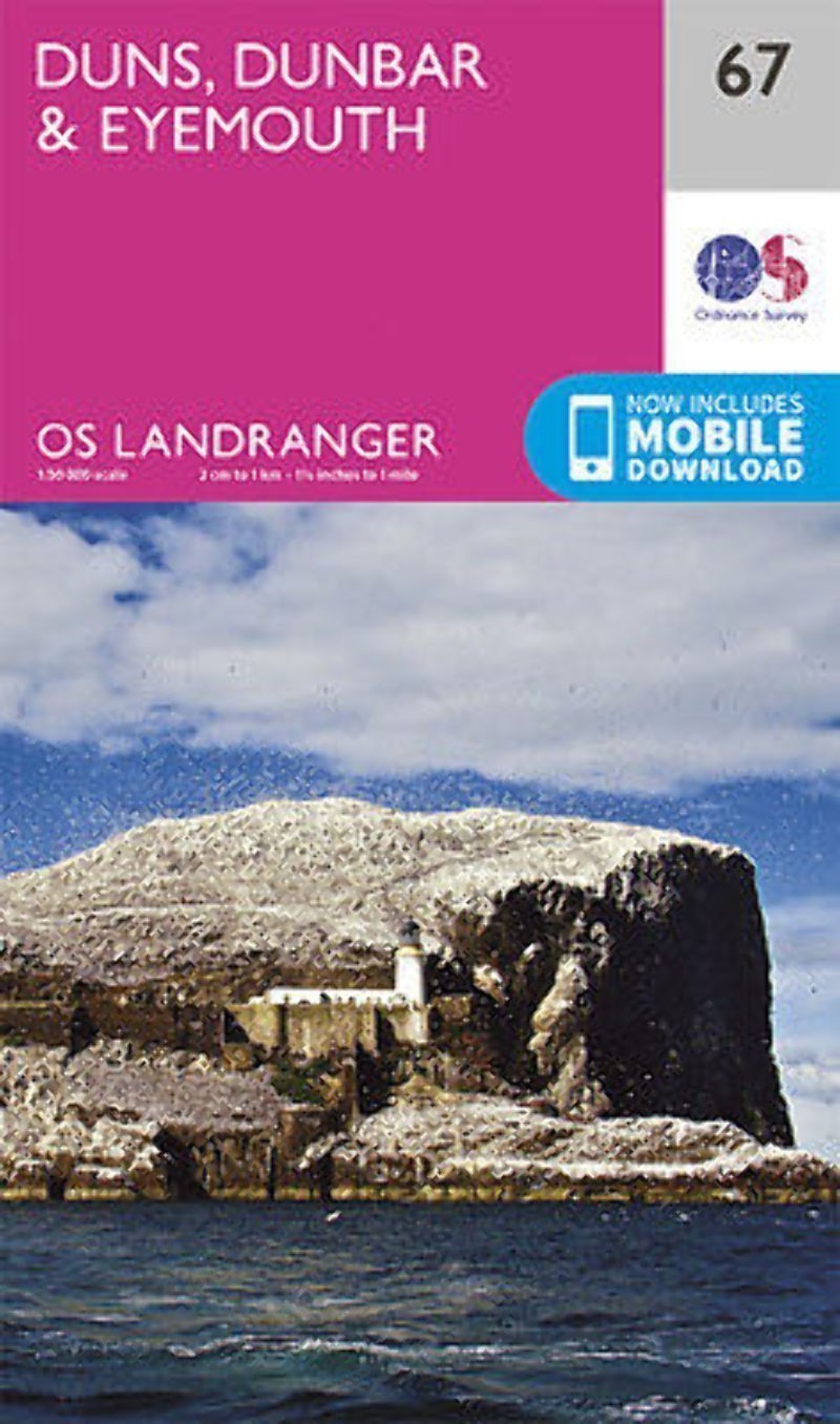 Duns Dunbar & Eyemouth Landranger Map 67 Ordnance Survey Latest 