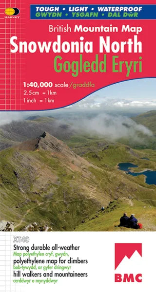 Harvey British Mountain Map - BMC - Snowdonia North
