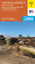 Explorer  Paper Map  OL1 - The Peak District, Dark Peak area with digital code