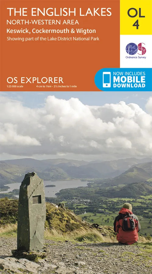 Lake District North Western Lakes Ordnance Survey Explorer Map OL 4